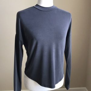 Madewell Long Sleeve Grey Modal Top